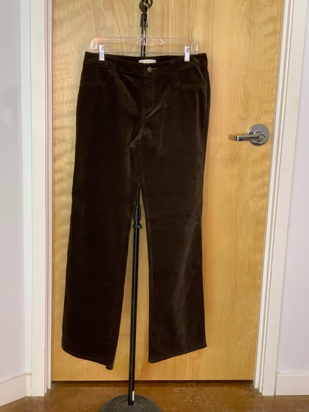 Cabi Brown Velvet Boot-cut Pants